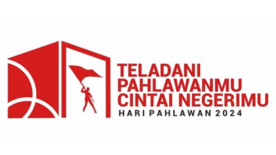 Panduan warna identitas visual Logo Hari Pahlawan 2024