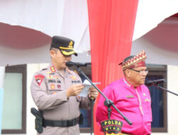 Kapolres Pelalawan Pimpin Apel Gelar Pasukan Operasi Lilin Lancang Kuning 2024 dan tahun Baru 2025.