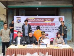 Kepolisian Resor Dumai Menggelar Press Release Terkait Pengungkapan Kasus Dugaan Tindak Pidana Beras Tidak Sesuai Mutu