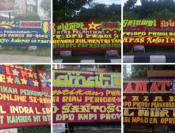 Pelantikan PWMOI Riau Dibanjiri Karangan Bunga dari Pejabat Hingga Kolega Media