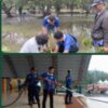 Hujan Deras Tak Jadi Halangan Karang Taruna Lanjut Lakukan Gotong Royong Bersih bersih Taman Bukit Gelanggang