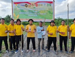 DUKUNG KETAHANAN PANGAN, POLSEK BUKIT KAPUR POLRES DUMAI TANAM JAGUNG DI LAHAN 1,5 HEKTARE