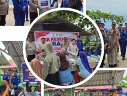 Program JALUR (Jelajah Riau Untuk Rakyat) Polres Dumai Hadir di Pantai Koneng, Salurkan Bantuan dan Layanan Kesehatan bagi Masyarakat Pesisir