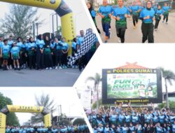 Menyemarakkan HUT Hari Bayangkara ke-80 Polres Dumai Mengelar Fun Run Road to Riau Bayangkara run 2026