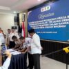 Kantor Imigrasi Kelas I TPI Dumai Bersama Kelurahan Pelintung Melaksanakan Perjanjian Penandatanganan Desa Binaan Imigrasi.
